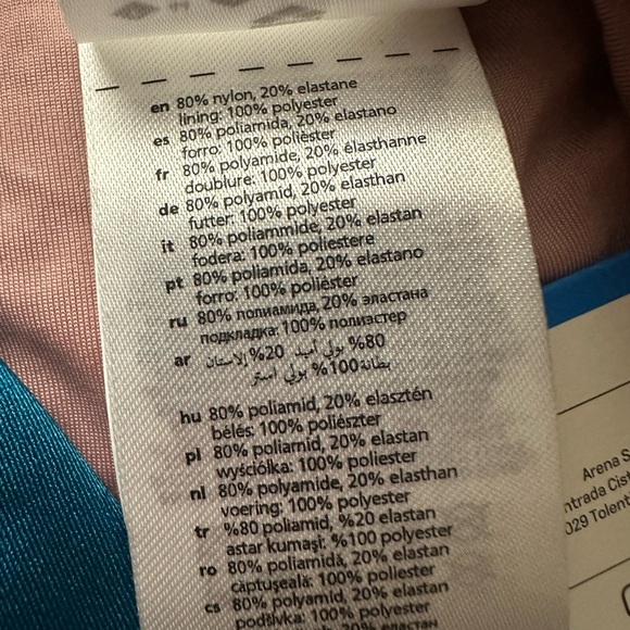 Arena Shila Bikini Bralette Size XL In Galapagos Beach Swim Removable Cups NWT - Picture 7 of 8